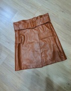Nowa karmelowa spódnica skórzana mini eko skóra CBR 38 M 