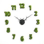 Zegar 3D Handmade z PRAWDZIWYM MCHEM 3D | Regulowana Wielkość 80-110 cm