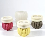 Kształt SWETERKOWEGO SŁOIKA Z MISIEM forma silikon 8.5*9 do Świec Odlewów 