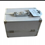 Kuferek na kosmetyki z uchwytem 25x17x17.5 cm szary