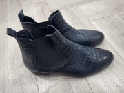 Sztyblety botki eleganckie wężowe grantowe 39/40