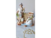 Nowy Wazonik Porcelana Pozłacany Wiosna