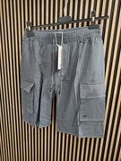 Męskie szorty cargo Shekini – szare, lekkie, kieszenie, r. M (US 28)