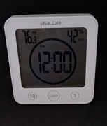 Cyfrowy zegar łazienkowy Baldr B0007STH-V1 biały