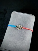 SREBRNA BRANSOLETKA SZNURKOWA Koniczyna