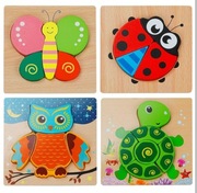 PUZZLE UKŁADANKA EDUKACYJNA DREWNIANA MONTESSORI 4