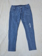 Spodnie jeansowe Troll rozmiar 40 przetarcia zwężane elastyczne