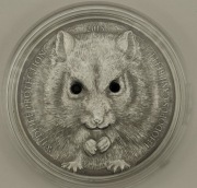 2015 Mongolia 500 Togrog Ochrona Dzikiej Przyrody Hamster 1 oz