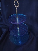 Błękitna patera z żywicy