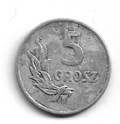 5 groszy, PRL, 1949 rok, aluminium
