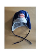 ciepła zimowa wełnianba  czapka dziecięca z misiem baranek polar