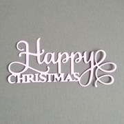 Scrapki Papierowe - Boże Narodzenie napis Happy Christmas 2 szt.