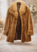 Futro naturalne ręcznie szyte . Markowe