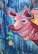 Obraz ręcznie malowany na płycie mdf 50x70cm