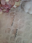 Kolczyki handmade srebro z naturalnych kamieni jaspis dalmatyński