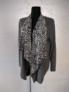Sweter damski narzutka kardigan Amisu XL panterka 