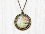 wisiorek Narodziny Wenus vintage retro boho obraz piękny Boticelli NA98