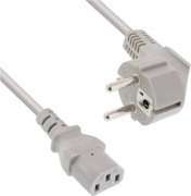 Szary kabel zasilający do komputera 1.8m