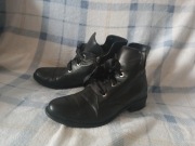 Botki damskie trzewiki Wojas skóra naturalna 