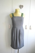 Solar 50% wełna sukienka rewelacyjna szara S/M minimalizm premium