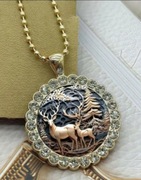 Piękny wisiorek naszyjnik ozdoba myśliwska medalion dla DIANY na Prezent.