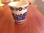 Wazonik fajans Włocławek, sygn. ręcznie malowany