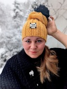 Black Friday Czapka handmade wełna 100# killbill