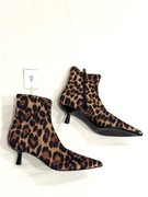 STRADIVARIUS botki na obcasie kitten kaczuszka panterka print NOWE 38