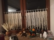 Zazdrostka firana, zasłona, stora makrama, handmade