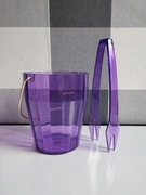 Wiaderko do lodu plastikowe fioletowe