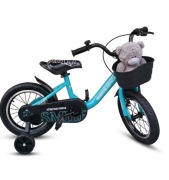 ROWEREK DZIECIĘCY DLA CHŁOPCA 16" Z KÓŁKAMI + KOSZYK + DZWONECZEK