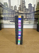 Kamienny wazon dekoracyjny z kolorową intarsją – 22 cm – wodoodporny