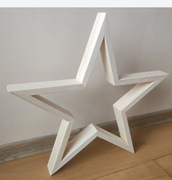 Gwiazda drewniana dekoracja świąteczna boże narodzenie 