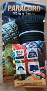 Linka paracord 3 mm x 15 m czarna 
