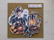 Kartka okolicznościowa na Dzień górnika Barbórka rękodzieło 