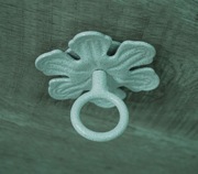 Wieszak Hak Uchwyt sufitowy kuty na doniczkę - Biały Antyczny (W53)