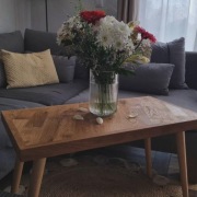 Dębowy "rustykalny" stolik kawowy 