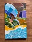 Pejzaż abstrakcyjny, olej na płótnie