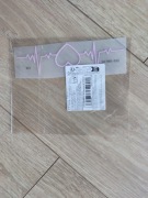 1 szt. Naklejka w Kształcie Serca z Motywem EKG