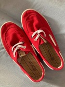 czerwone trampki tenisówki niskie wkładane bez sznurowania slip on