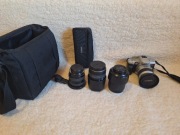 Minolta Dynax4, duży zestaw, super stan