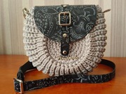 Torebka Oreo, ręcznie wykonana na szydełku, Handmade