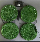 Lampa krążek solarna ozdobna trawa trawnik 4szt.