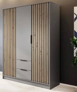 Zestaw: 3drzwiowa szafa, komoda, biurko i łóżko kontynentalne