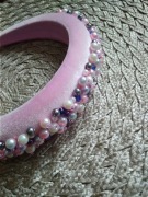 Przepaska / opaska do włosów z koralikami handmade