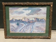 Obraz Henryka Szczyglińskiego "Pejzaż zimowy " 