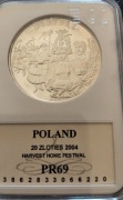 Moneta 20 złotych 2004 r Dożynki srebro Grading 