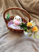 Szydełkowy brelok królik 