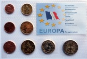 FRANCJA 1999 - 2002 ZESTAW 1 CENT - 2 EURO  MENNICZE  !!!!!!!!