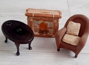 Zestaw mebelków do domku dla lalek